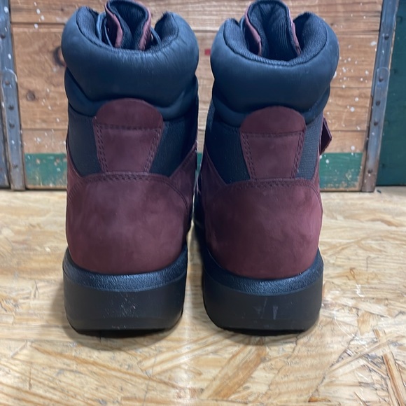 Brand new Waterproof Timberland 6” field boot in burgundy nubuck. - Picture 3 of 5